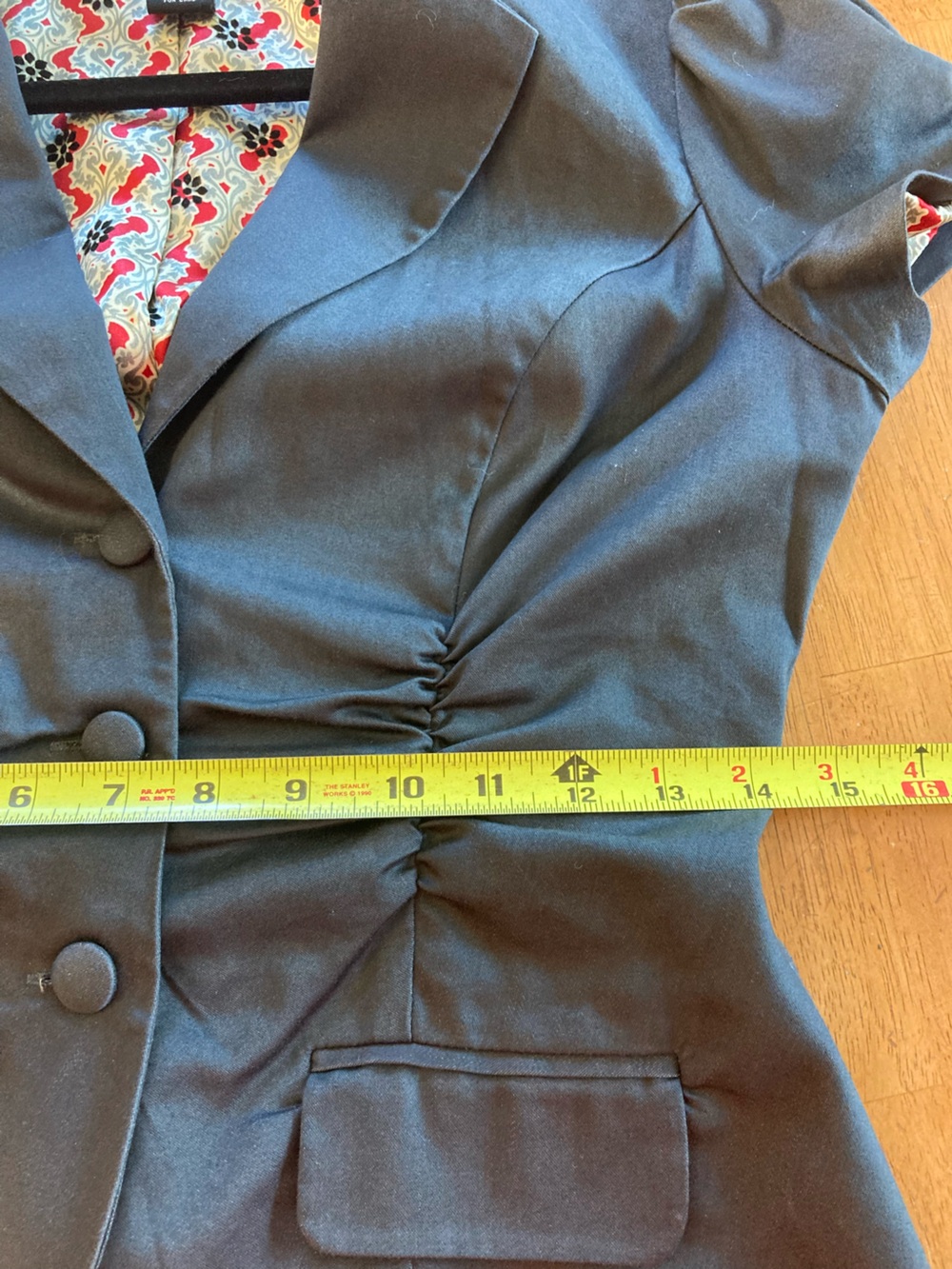 Stoosh Blazer - Fun Ruching Details - Silky Shiny Fabric - M - Y2K Vibes - Picture 12 of 14